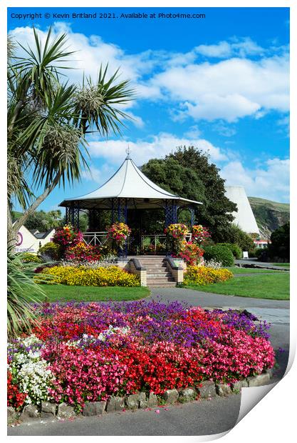 Jubilee gardens ilfracombe Print by Kevin Britland