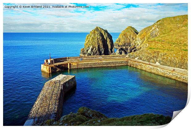 Mullion harbour cornwall Print by Kevin Britland