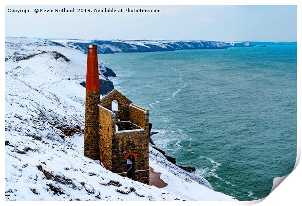 winter on the coast of cornwall Print by Kevin Britland