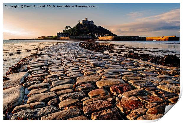 st michaels mount cornwall Print by Kevin Britland