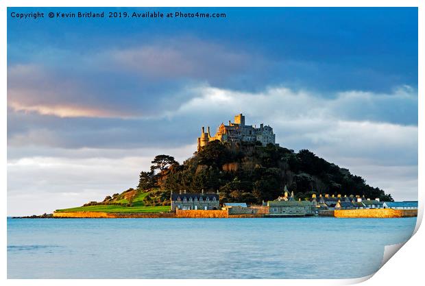 st michaels mount cornwall Print by Kevin Britland