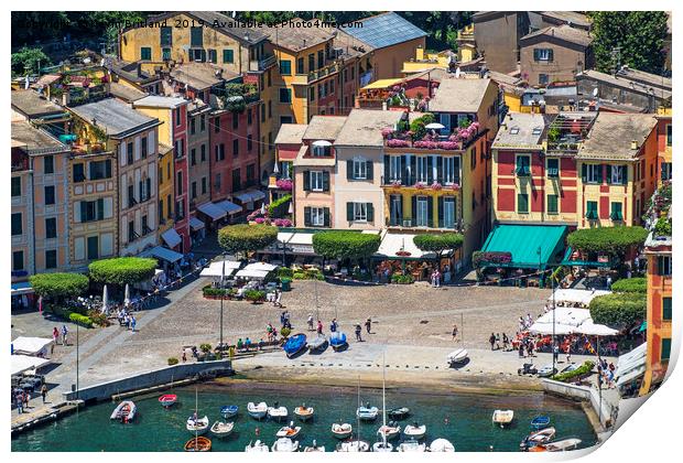 portofino italy Print by Kevin Britland