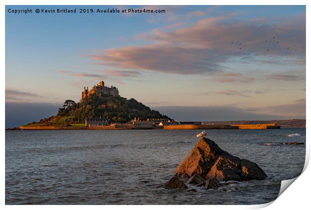 st michaels mount cornwall Print by Kevin Britland