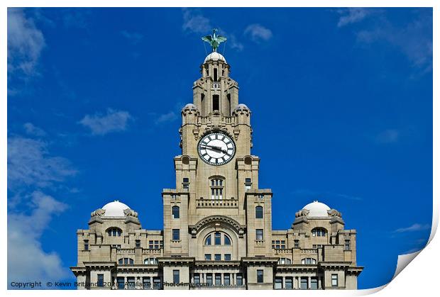 The famous Royal Liver building, Liverpool Print by Kevin Britland