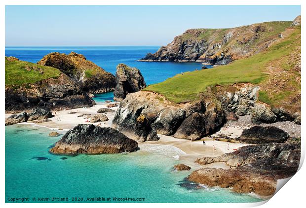 kynance cove cornwall Print by Kevin Britland