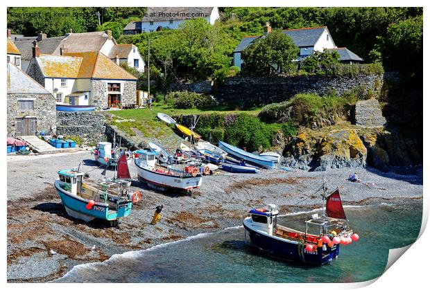 cadgwith cove cornwall Print by Kevin Britland