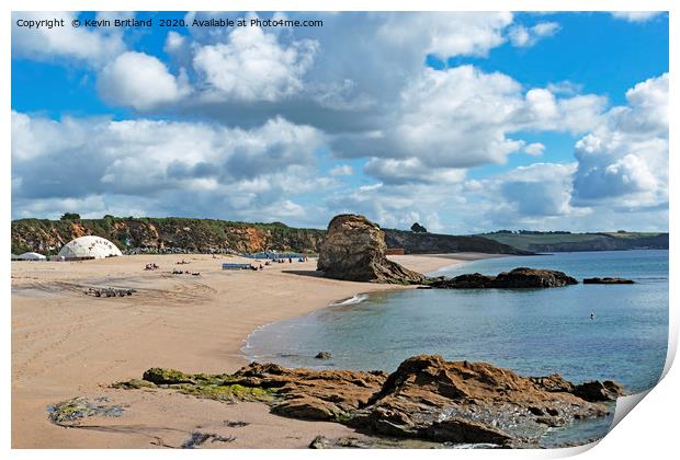 Carlyon Bay Cornwall Print by Kevin Britland