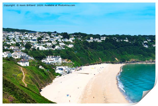 carbis bay st ives cornwall Print by Kevin Britland