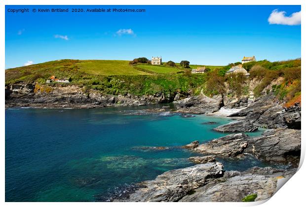 Prussia cove cornwall Print by Kevin Britland