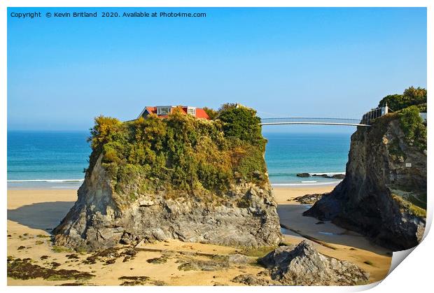 The island house newquay Print by Kevin Britland