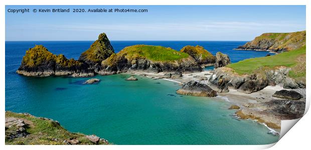 kynance cove cornwall Print by Kevin Britland