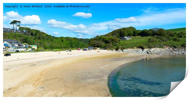 meanporth beach falmouth Print by Kevin Britland