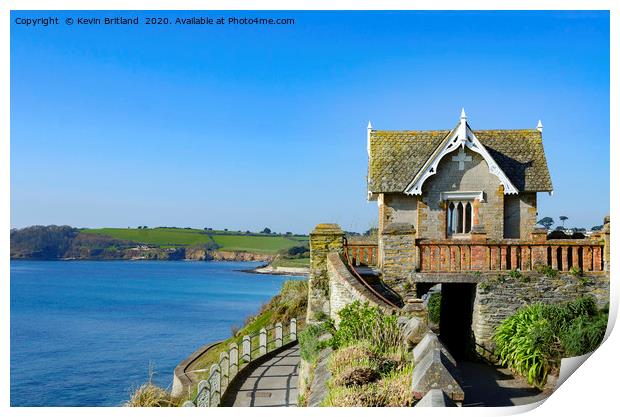 victorian bathing hut falmouth Print by Kevin Britland