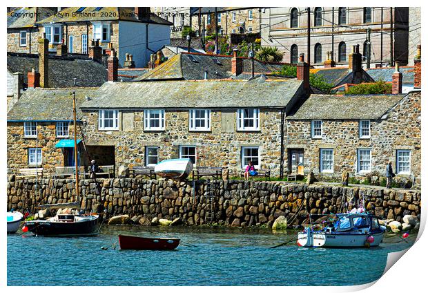 mousehole village cornwall Print by Kevin Britland