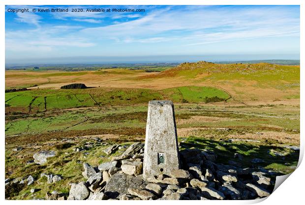 the view from brown willy Print by Kevin Britland