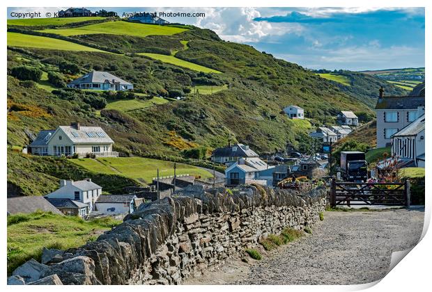 cornish landscape Print by Kevin Britland