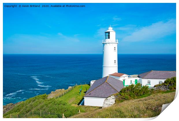 cornish lighthouse Print by Kevin Britland