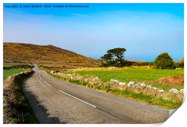 peaceful cornish road Print by Kevin Britland