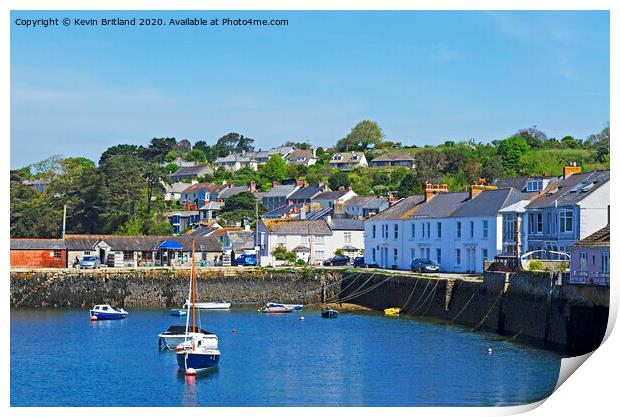 flushing village cornwall Print by Kevin Britland