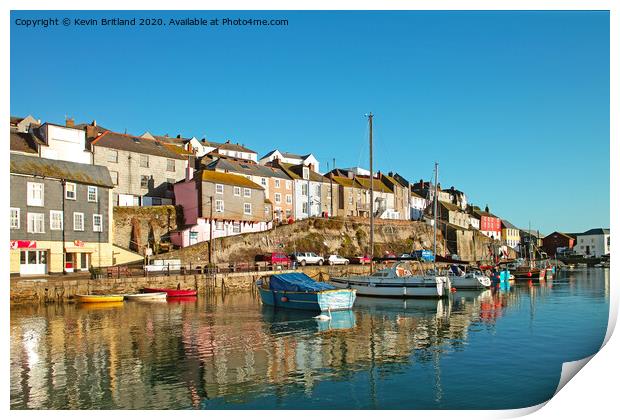 mevagissy harbour cornwall Print by Kevin Britland