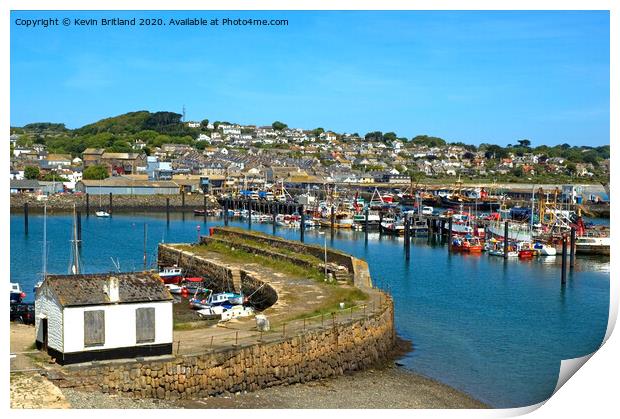 newlyn harbour cornwall Print by Kevin Britland