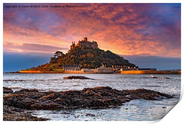 St Michaels mount cornwall Print by Kevin Britland