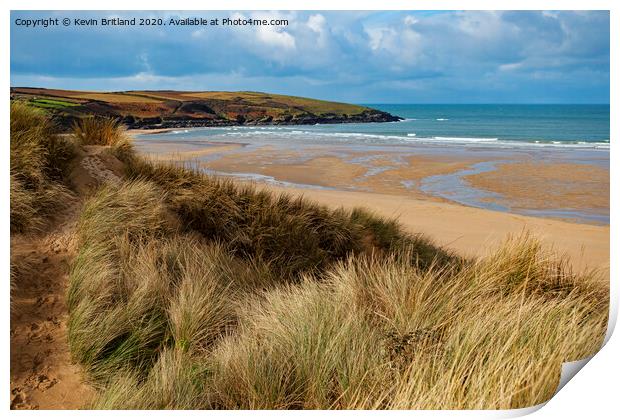 crantock beach cornwall Print by Kevin Britland