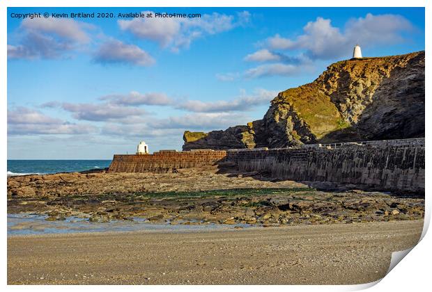 portreath beach cornwall Print by Kevin Britland