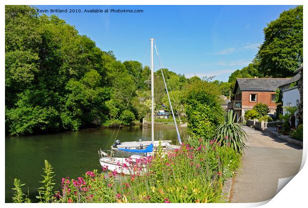 peaceful scene at port navas in cornwall Print by Kevin Britland