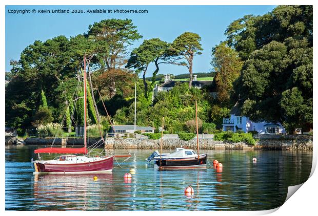 restronguet creek cornwall Print by Kevin Britland