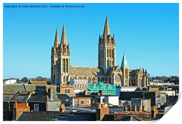 Truro cathedral cornwall Print by Kevin Britland