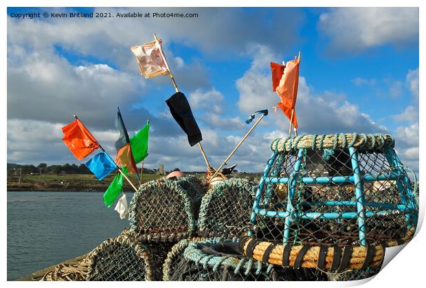 Crab and lobster pots Print by Kevin Britland
