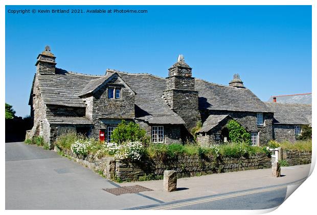 tintagel post office Print by Kevin Britland