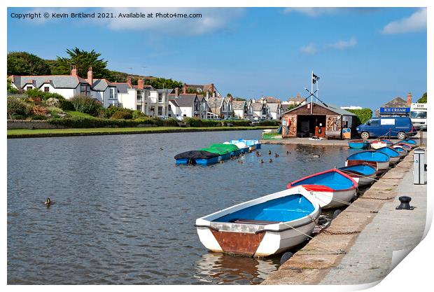 bude canal cornwall Print by Kevin Britland