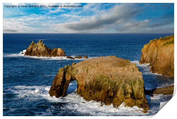 lands end cornwall Print by Kevin Britland