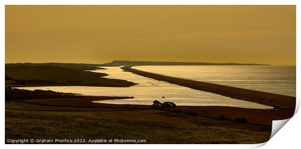 Fleet Lagoon, Chesil Bank, Dorset Print by Graham Prentice