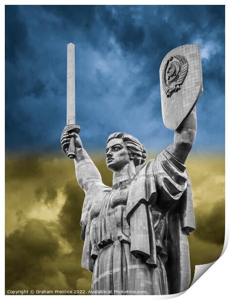 Motherland Monument, Kiev, Ukraine Print by Graham Prentice