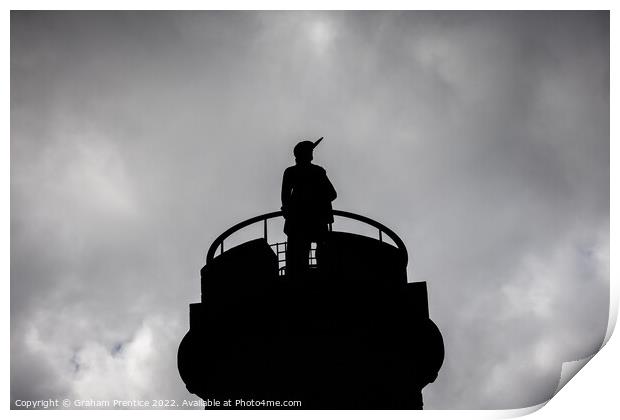 Glenfinnan Monument - the anonymous highlander Print by Graham Prentice