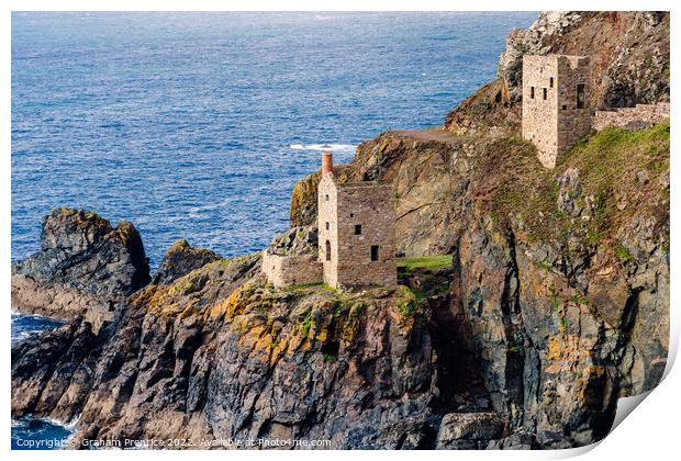 The Crowns Engine Houses, Botallack Mine, Cornwall Print by Graham Prentice