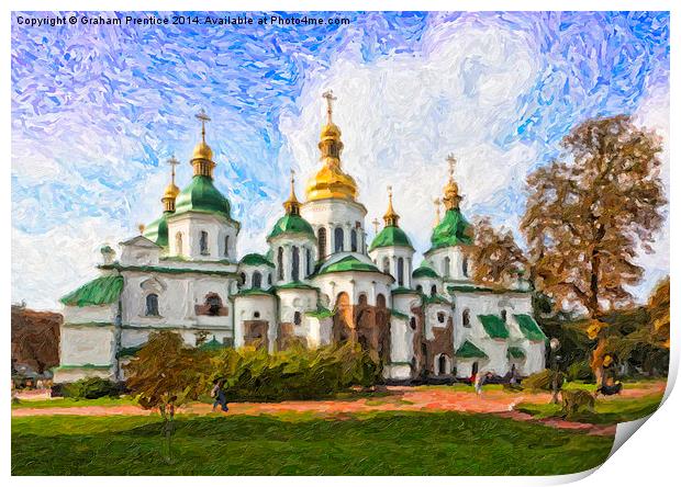 St Sophia's Cathedral, Kyiv Print by Graham Prentice
