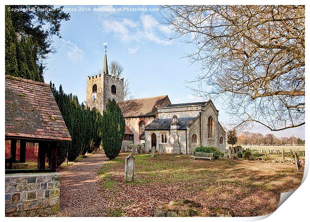 Pirbright Church Print by Graham Prentice