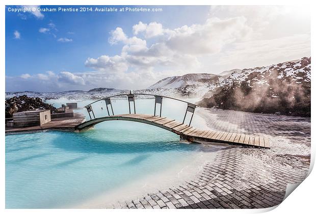 Bridge At Blue Lagoon Print by Graham Prentice