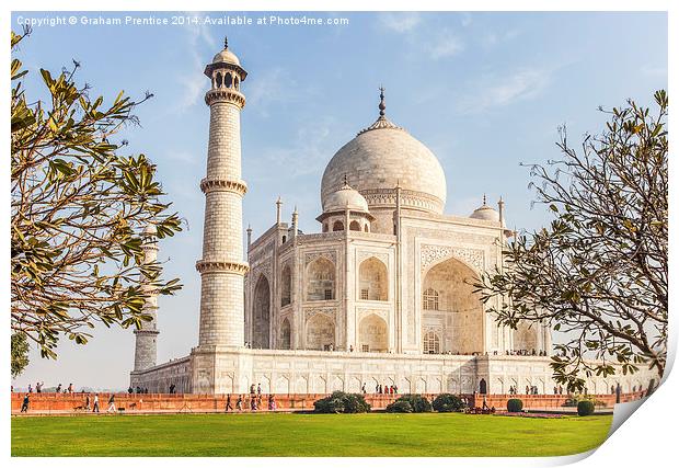 Taj Mahal, Agra Print by Graham Prentice