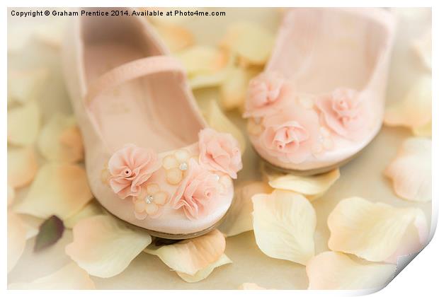 Pink Ballet Shoes Print by Graham Prentice
