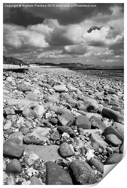 Sidmouth Beach Print by Graham Prentice