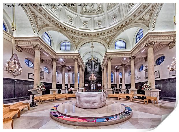 St Stephen, Walbrook Print by Graham Prentice