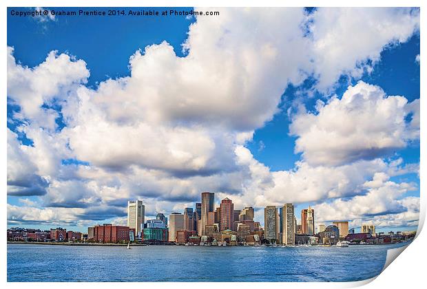 Boston Skyline Print by Graham Prentice