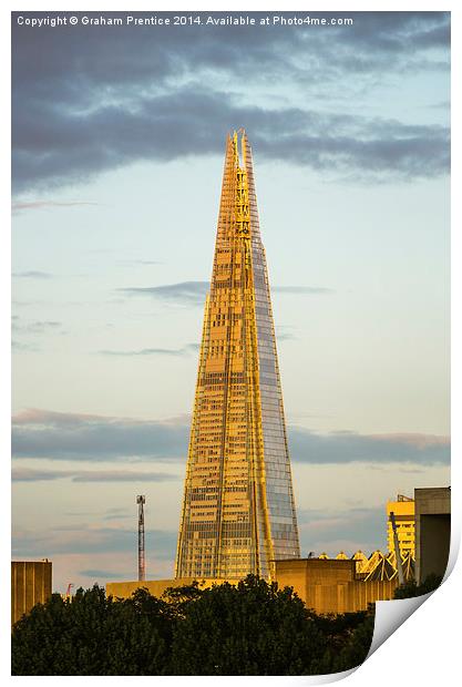  The Shard, London, in Evening Light Print by Graham Prentice