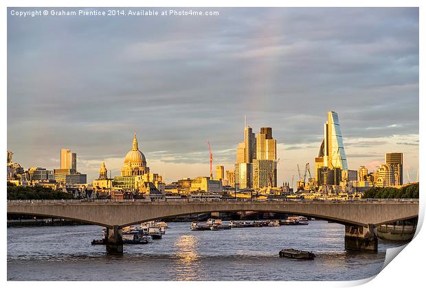  City Of London Skyline At Dusk Print by Graham Prentice