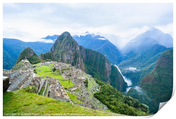 Machu Picchu Vista Print by Graham Prentice